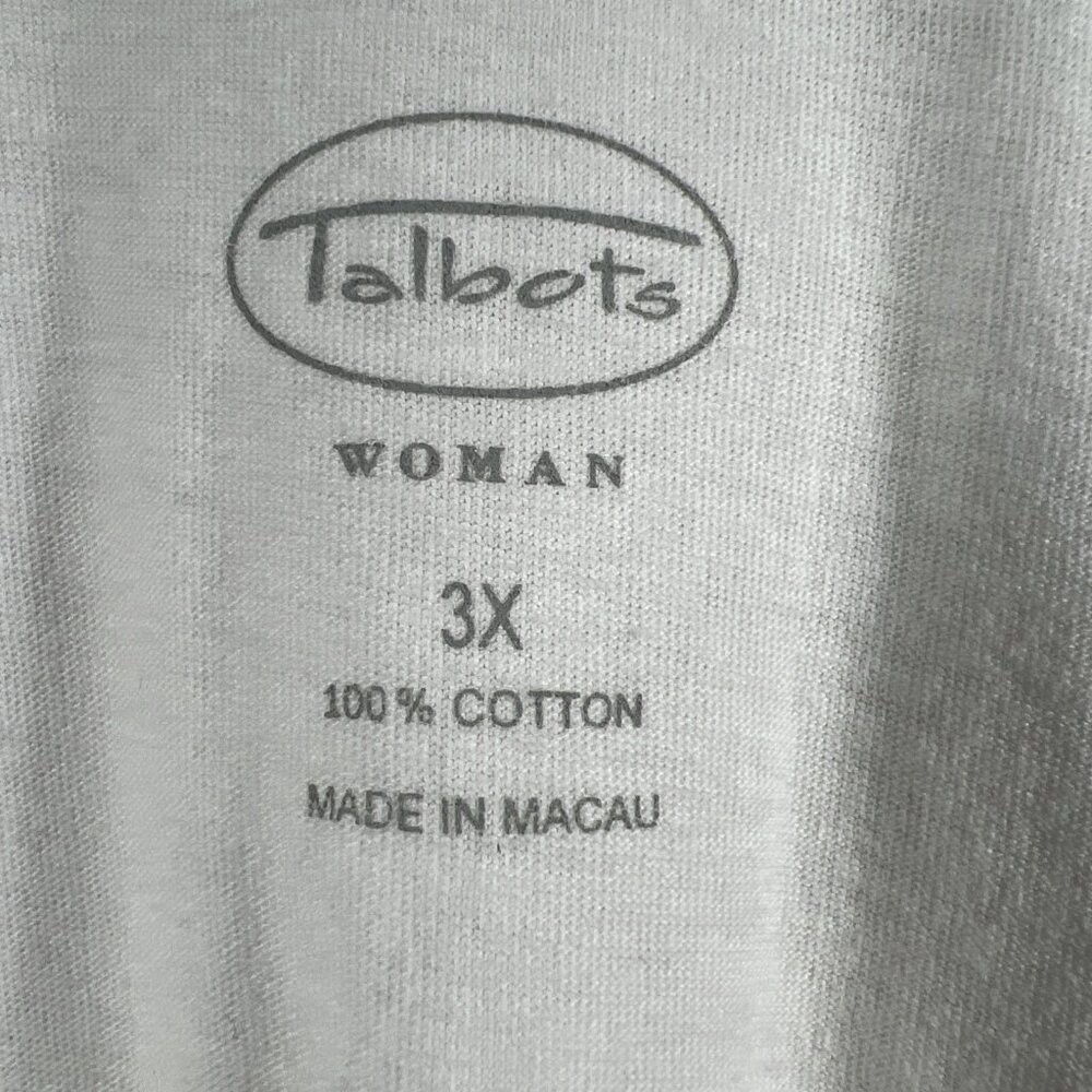 Talbots Women's Top Plus 3x Solid Ivory Sequins C… - image 2